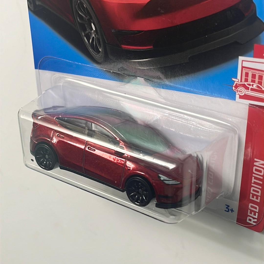 Hot Wheels 1/64 Target Red Tesla Model Y Red