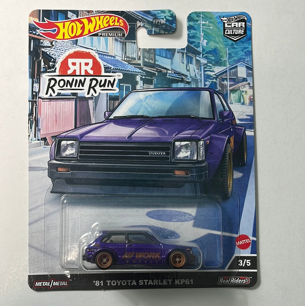 Hot Wheels Car Culture Ronin Run ‘81 Toyota Starlet KP61 Purple