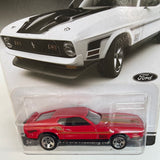 Hot Wheels 1/64 1971 Ford Mustang Mach 1 Red - Damaged Card