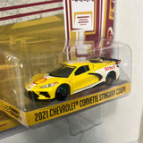 Greenlight 1/64 Running On Empty 2021 Chevrolet Corvette C8 Stingray Coupe Shell Yellow