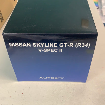 AUTOart 1/18 Nissan Skyline GT-R (R34) V-Spec ll Midnight Purple lll (Composite Model Car)