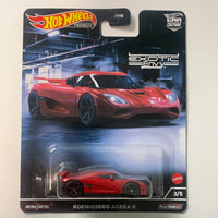 Hot Wheels Car Culture Exotic Envy 2 Koenigsegg Agera R Red - Damaged Card