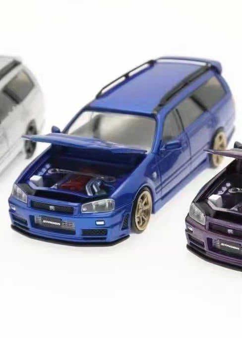1/64 Zoom Nissan Stagea - R34 Blue