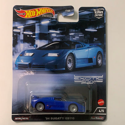 Hot Wheels 1/64 Car Culture Exotic Envy 2 ‘94 Bugatti EB110 Blue