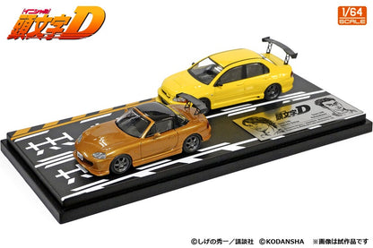 Modeler's 1/64 Initial D Vol.6 Satoshi Omiya Mazda Roadster (NB8C) & Kobayakawa Mitsubishi Lancer Evolution VII