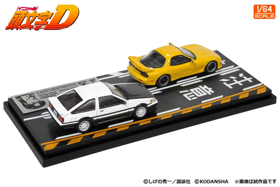 Modeler's 1/64 Initial D Set Keisuke Takahashi RX-7 (FD3S) & Wataru Akiyama Levin (AE86)