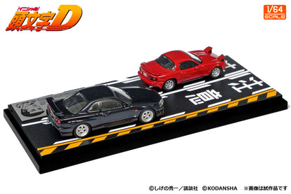 1/64 Modeler's Initial D Set Vol.11 Suetsugu Tooru Mazda Roadster (NA6CE) & Atsuro Kawai Nissan Skyline (ER34)