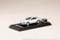 Hobby Japan 1/64 Toyota Supra RZ (A80) w/ Engine Display Model (Silver Metallic)