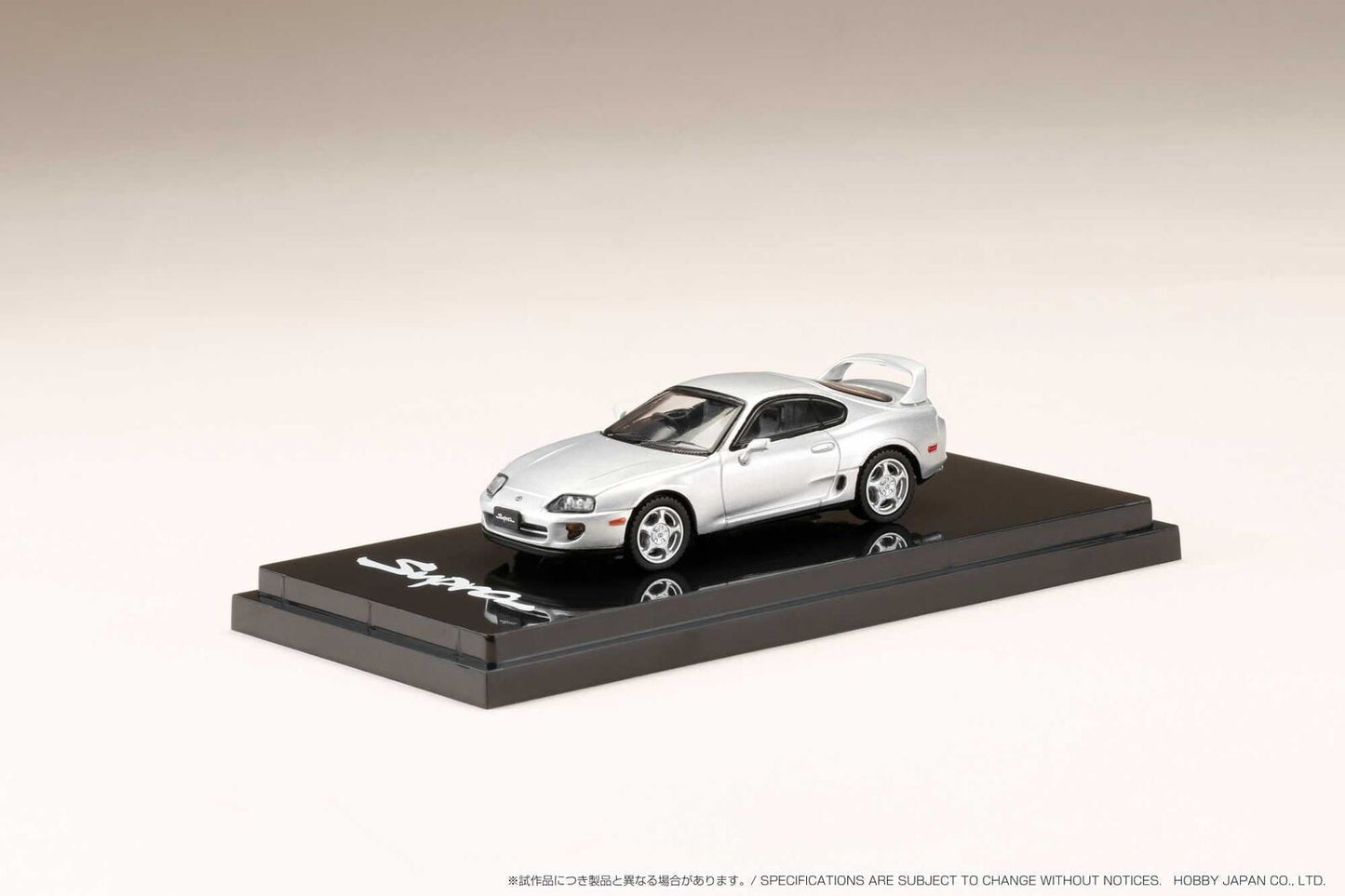 Hobby Japan 1/64 Toyota Supra RZ (A80) w/ Engine Display Model (Silver Metallic)