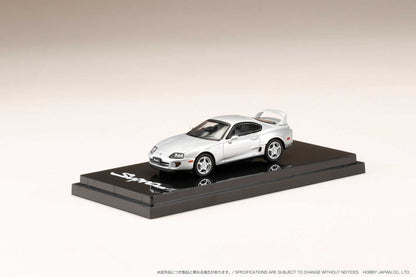 Hobby Japan 1/64 Toyota Supra RZ (A80) w/ Engine Display Model (Silver Metallic)