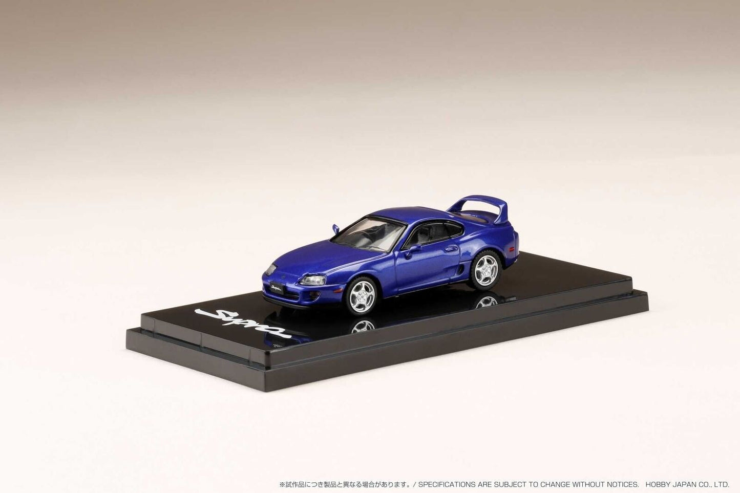Hobby Japan 1/64 Toyota Supra RZ (A80) w/ Engine Display Model (Blue Mica Metallic)