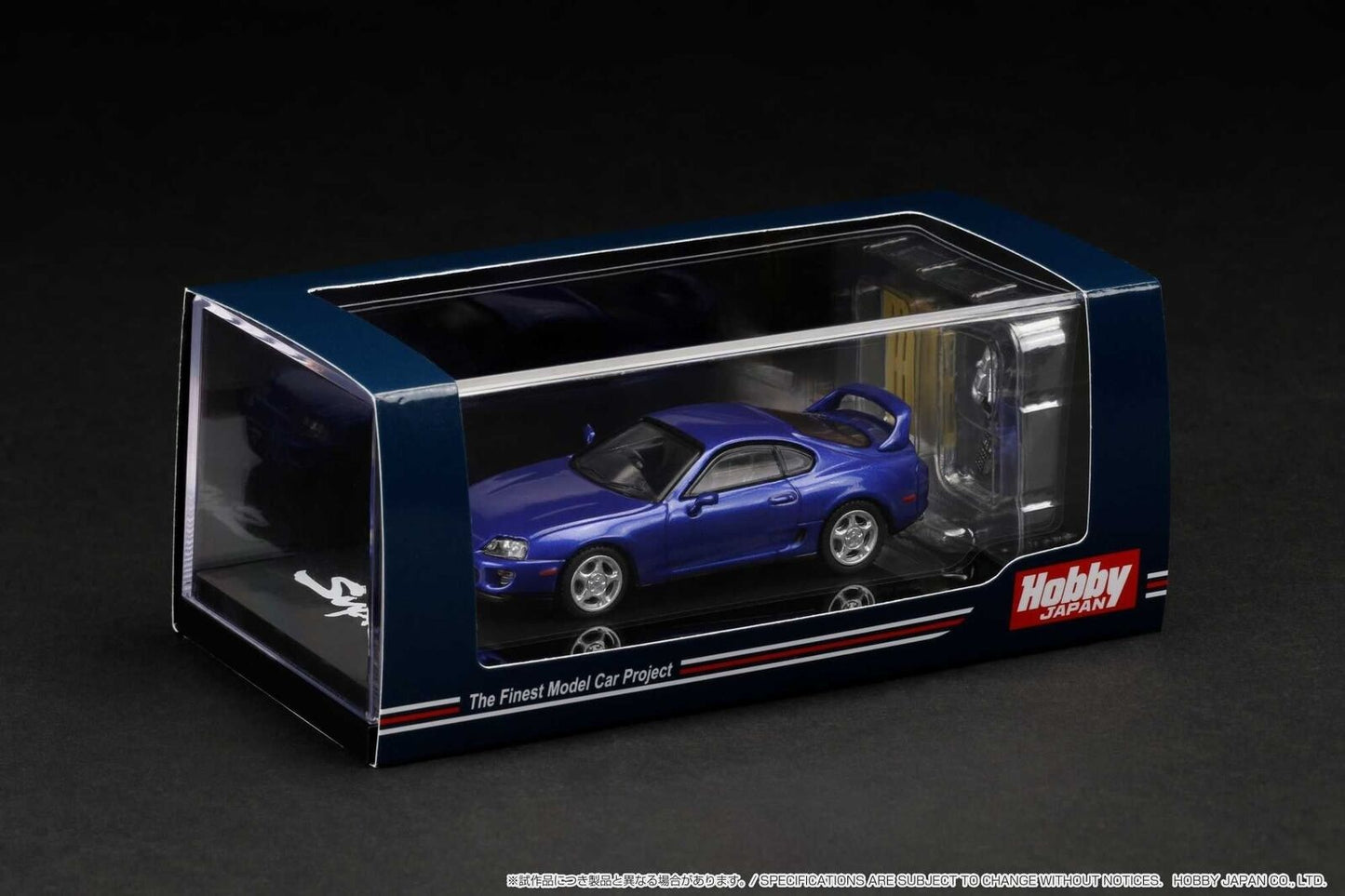 Hobby Japan 1/64 Toyota Supra RZ (A80) w/ Engine Display Model (Blue Mica Metallic)