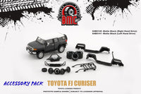 BM Creations 1/64 Toyota FJ Cruiser Matte Black w/ Accessories Pack (RHD)