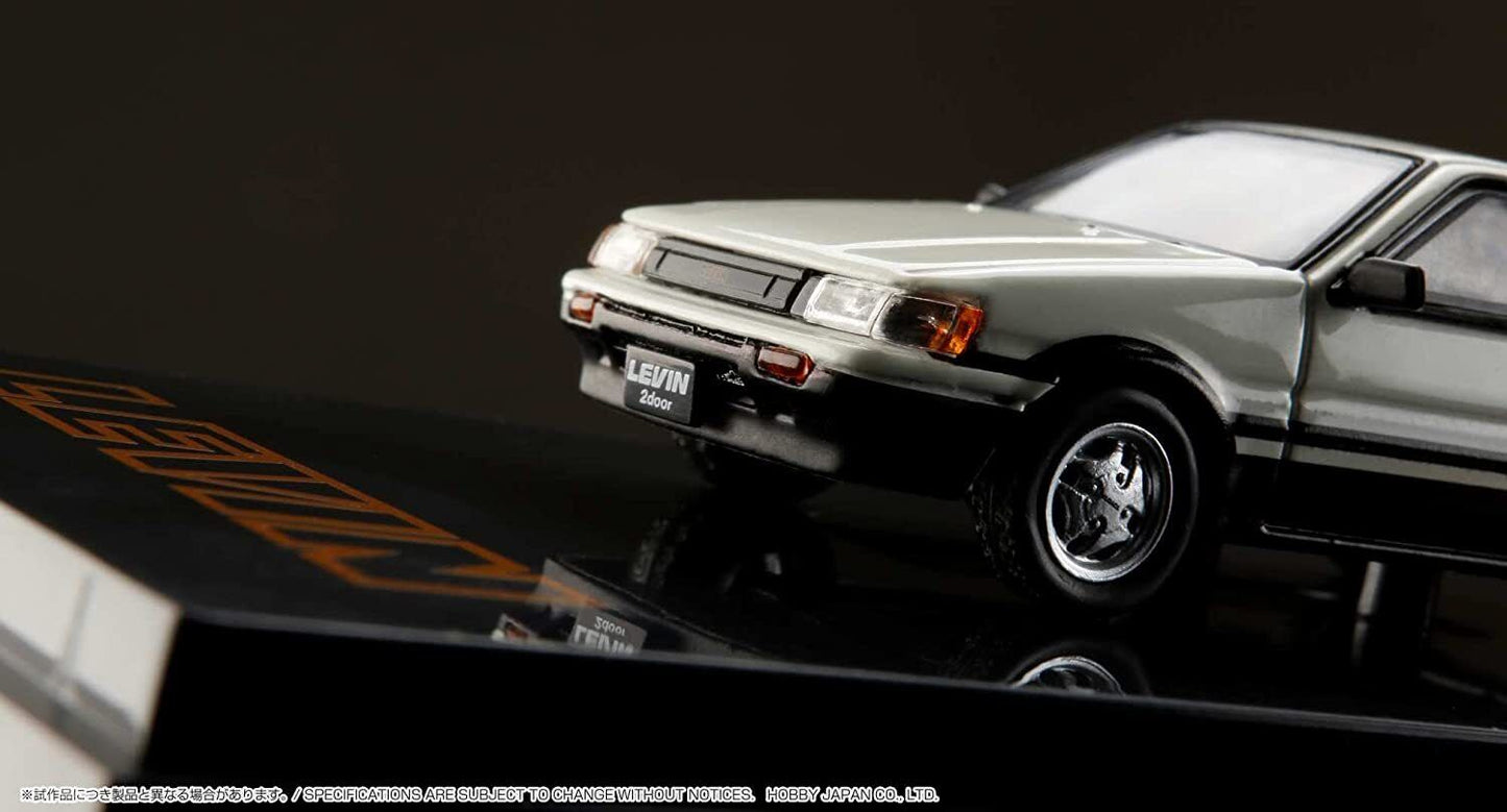 Hobby Japan 1/64 Toyota Corolla Levin AE86 GT Apex 2 Door White / Black