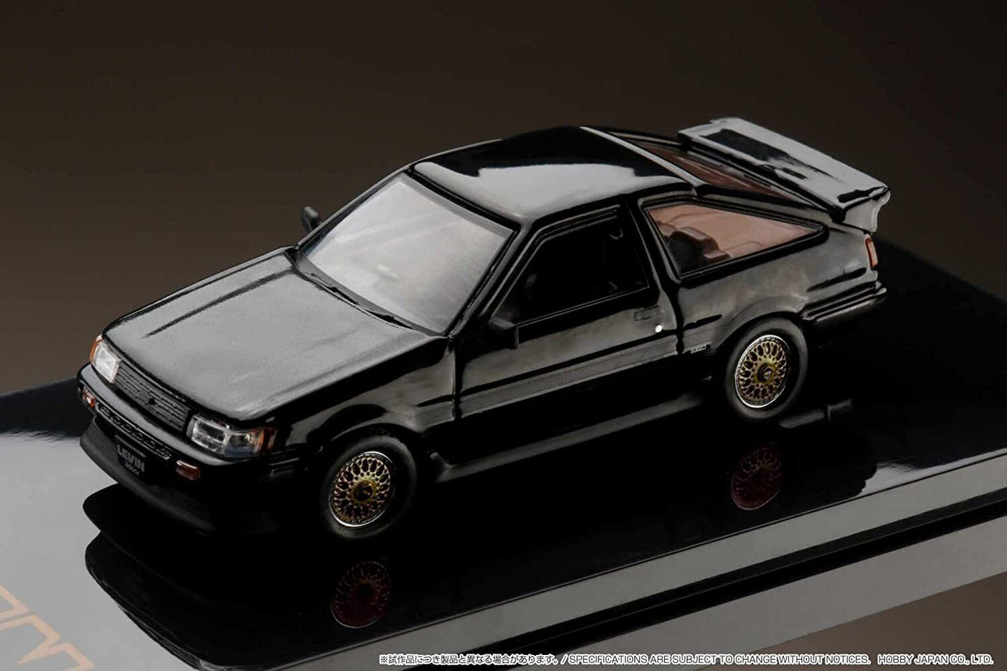 Hobby Japan 1/64 Toyota Corolla Levin AE86 3 Door Customized Version Black