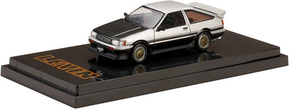 Hobby Japan 1/64 Toyota Corolla Levin AE86 3 Door Customized Version Silver / Black