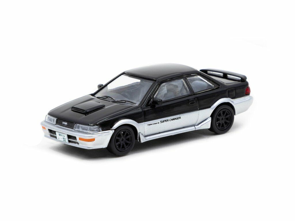 Tarmac Works Hobby64 1/64 Toyota Corolla Levin AE92 Black/Silver