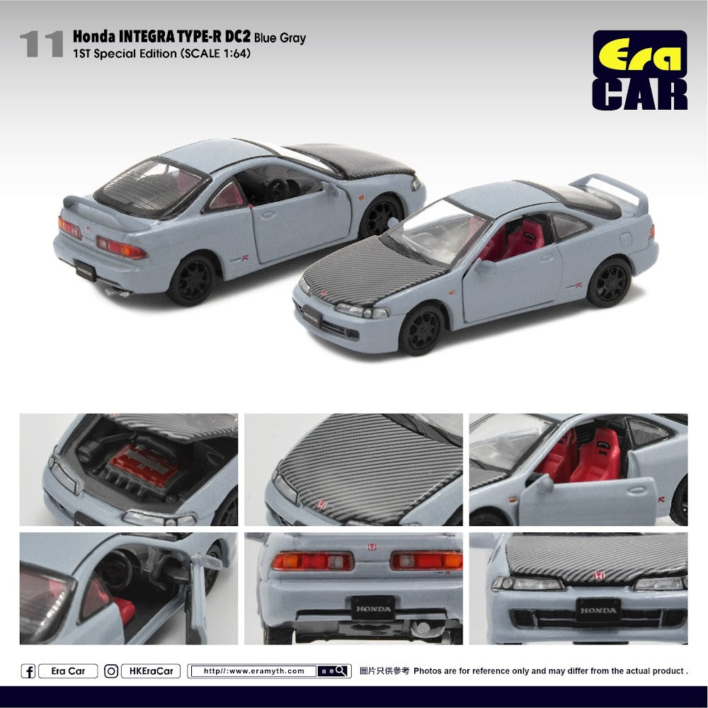 Era Car 1/64 Honda Integra Type R DC2 Blue Gray